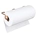 mDesign Versatile Metal Wall Mount Paper Towel Holder & Dispenser, Mounts to Walls or Under Cabinets - for Kitchen, Pantry, Utility Room, Laundry and Garage Storage - 2 Piece Design - Copper