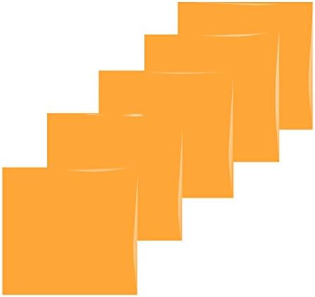 Fame Crafts Heat Transfer Vinyl Neon Orange Transfer Sheets Iron On HTV Vinyl for Silhouette Cameo, Cricut, 12x10 - Inches,Pack of 5 …