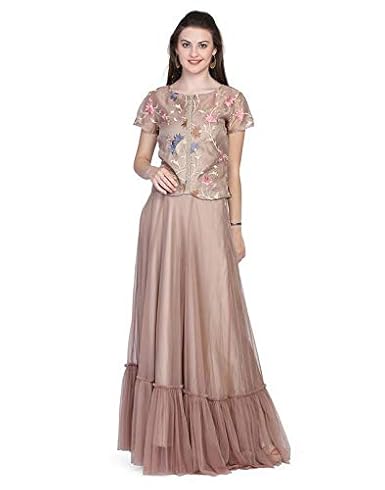 Brown Embroidered Blouse