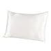 SilkSlip 100% Pure Mulberry Silk Pillowcase with Cotton Underside and Hidden Zipper for Hair and Skin, 19 Momme 400 Thread Count Hypoallergenic, Queen(20x30 Inch), White