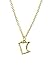 Lucky Feather Minnesota Shaped State Necklace, 14K Gold-Dipped Pendant on Adjustable 16”-18” Chain