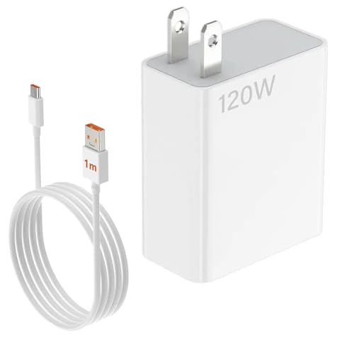 Cargador 120W para Xiaomi Carga Rapida Turbo con 6A Cable USB C 1M, Compatible con Xiaomi 17/15 Ultra/ 15S Pro/ 17/15/ 14/13 Pro/Redmi Turbo 4 Pro/Redmi K90/ K80/ K70/ K60 Pro.Allaceryvva