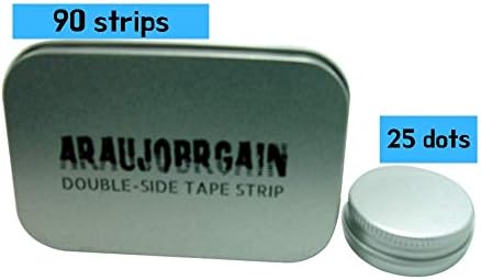 double sided tape for clothes to skin, for blouse,dresses,buttons,Jewelry,skirts,Combo Pack of 25 Dots and 90 Strips