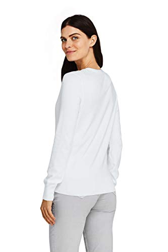 Lands' End Womens Cardigan Sweater | Supima Cotton Cardigan Sweater for Women White
