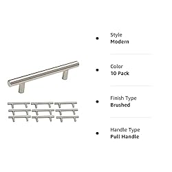 homdiy Kitchen Cabinet Handles Brushed Nickel