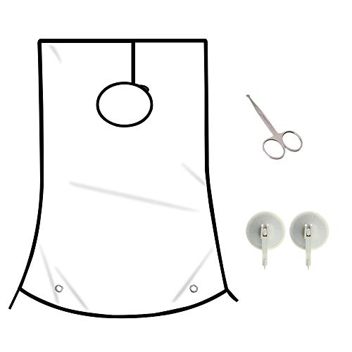 image for 1DOT2 Professional Beard Shaving Apron and bib Hair Clippings Catcher 