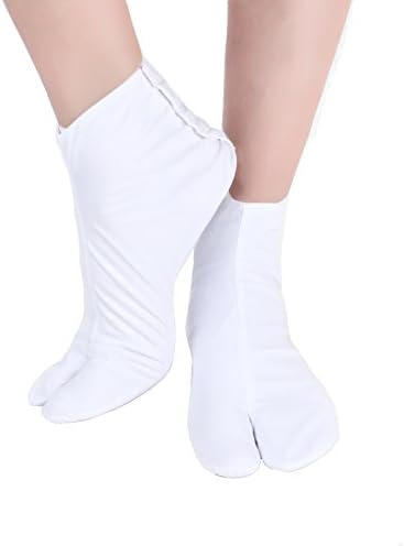 [Vigo Socks] Flip Flop Socks Indoor Tabi Socks Sandal Socks Black &amp; White (23cm US 5/ EU 37.5, Pro Ver. (4 Clasps)- White)