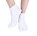 [Vigo Socks] Flip Flop Socks Indoor Tabi Socks Sandal Socks Black & White (27cm US 9.5/ EU 42.5, Pro Ver. (4 Clasps)- White)