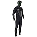 Hyperflex Wetsuits Men's Voodoo 6/5/4mm Hooded Front Zip Fullsuit, Black, Medium