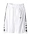 NIKE Boys Dry Elite Stripe Basketball Short, White/White/Black/Black, Medium