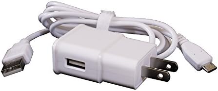ReadyPlug USB Wall Charger for: Aipker M26 Bluetooth Smart Watch (White, 3 Feet)
