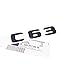 Ricoy 3D C63 Emblem,Matt Black Rear Letters Emblem Badge Sticker Logo For Mercedes-Benz C C180 C200 C230 C300 GLC AMG
