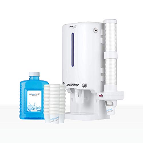 Manual Mouthwash Dispenser (White) for GotFreshBreath AlcoholFree