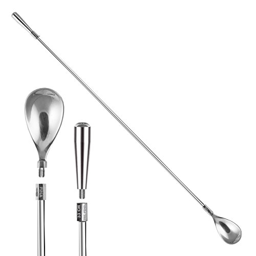Piña Barware Totem Modular Cocktail Stirrer - 304 Stainless Steel Adaptable Bar Spoon (33cm Smooth Handle, 40cm Total Length) - Thumbnail 7