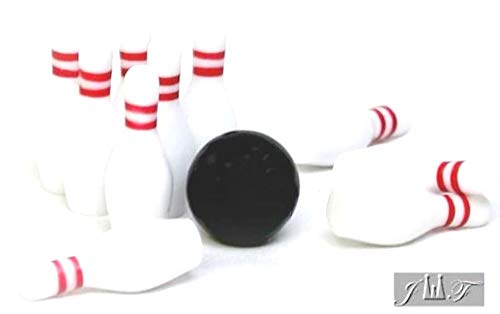 JEWELS FASHION Cute Mini Bowling Set of 10 Pins and 1 Ball (1 Pack) - Thumbnail 4