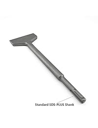 SPKLINE   Cincel para baldosas SDS Plus de 3.0 x 10.0 in, raspador de pared y suelo fino, funciona con todas las marcas de martillos giratorios SDS Plus y martillos de demolición