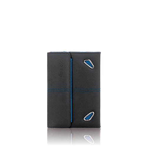 Solo Tech Booklet Tablet Case Black with Blue Trim One Size