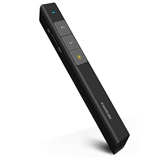 Norwii N26 Wireless Presentation Clicker, Presentation Remote, PowerPoint Clicker with Pointer for PowerPoint Presentations, Power Point Clicker Wireless Presenter Remote - Black