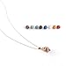 Maromalife Lava Stone Diffuser Necklace, Teardrop Diffuser Necklace Essential Oil Aromatherapy Necklace 316L Stainless Steel Necklace with 8 Lava Stone(Rose-gold)