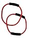 Pure Double Tubing Exercise Bands - Medium Resistance - Red & Black - 2 Levels - 1 Count