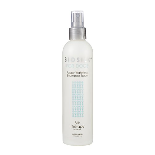 BioSilk for Dogs Silk Therapy Puppy Waterless Shampoo Spray | Best Shampoo For Puppies, 8 ounces