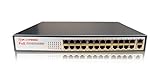 IPCamPower 24 Port POE Network Switch W/ 2 Gigabit Uplink Ports | Designed for IP Cameras | POE+ Capable of Pushing 30 Watts per Port | 250 Watts Total Budget