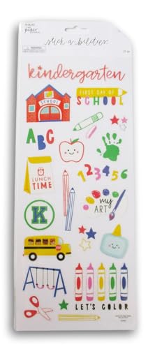 Kindergarten Stickers for Crafting, Scrapbooking, Photo Album Decor - 21 Pc