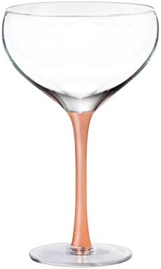 Fifth Avenue Crystal Geneva Champagne Coupe Set of 2 – Elegant Lead-free Matching Drinkware For Everyday Or Entertaining – Stylish Modern Glasses - Gift For Wedding, Birthday, 11.5 oz, Clear