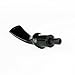 OLD FOX Tobacco Pipe Stem Replacement Black Bent Saddle Mouthpiece Fit 3mm Filters BE0061