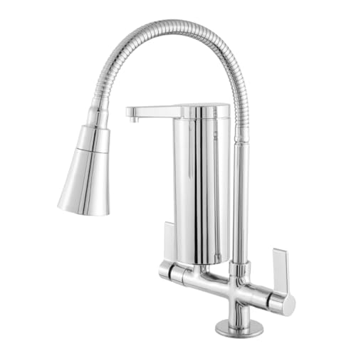 Torneira Cozinha Flexível Filtro Gourmet Cromada Bancada Tubo 2 Jatos