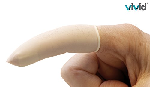 Finger Cots Powder Free Rubber Fingertips, Protective Finger Gloves Art Finger Cots, Latex, Pack of 144 (Medium)