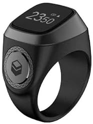 Bague Compteur Digital Tasbih - Écran LCD Tactile - Compteur De Prières Zikr - Taille Ajustable - Noir - 7