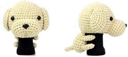 Amimono Labrador Retriever Driver Golf Head Cover, Beige, 460cc