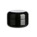 Nakpunar 12 Pcs, 1/2 Oz Black Double Wall Plastic Jars with Dome Lid - Made in the USA
