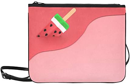Watermelon Ice-cream On A Stick Pattern Custom High-grade Nylon Slim Clutch Bag Cross-body Bag Shoulder Bag