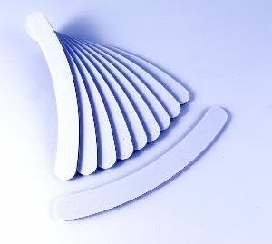 SONAILSOFRENCH Pack Of 25 ;White Banana Nail Files 100/180