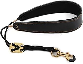 Wuhuizhenjingxiaobu Saxophone Neckline, Suspender Lanyard Hanging Neck Leather Clarinet Clarinet, Suitable For Mid-range Of Adult Children, stylish (Color : Black)