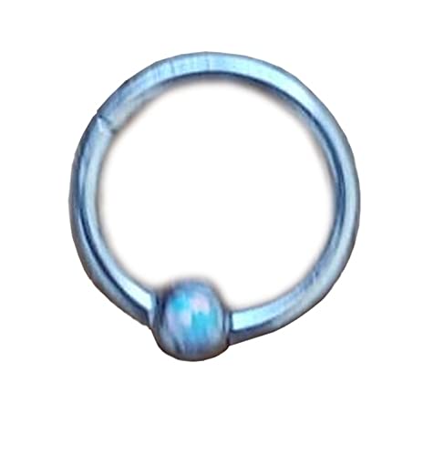 AVNIS Nose Ring Hoop – Stainless Steel White Opal Helix Piercing Jewelry – 16G Tragus Earrings for Women – Versatile Septum Clicker with Modern Colors and Designs