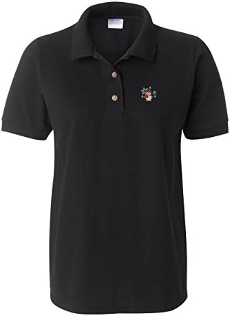 Christmas Penguin Embroidery Polo Shirt Golf Shirt - Black, 3X Large