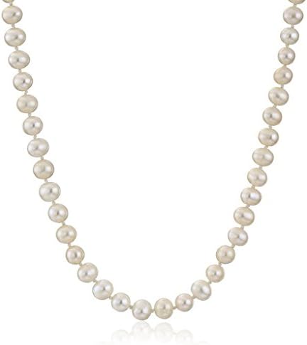 Forever Love Natural A White Cultured Freshwater Pearl Necklace 16" in gift box, 6-7mm beads pnb-16-67