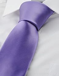 KissTies Lavender Tie Solid Necktie Satin Wedding