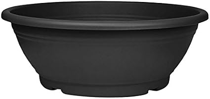 HC Companies Gartenschale Aus Kunststoff – Rund, 50,8x50,8x17,8 Cm, Schieferblau