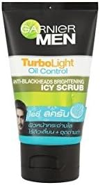 ( lll Hot lll ) Garnier Men Turbolight Oil Control Anti - Blackheads Brightening Icy Scrub 100ml by cheapcha