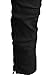 Kayden K Men's Tapered Zipper Ankle Jogger Pants (XL, Jet Black)