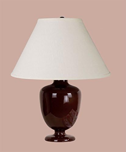 Madeleine Table Lamp with Calais Empire Shade in Brown