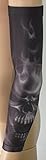 Nexxgen Sports Apparel Compression Arm Sleeve (Single)- 40 Styles and Colors- Men, Women, Youth - Basketball Shooter, Football, Baseball, Cycling, Lymphedema, Tattoo (Youth Large, Gray Skull)