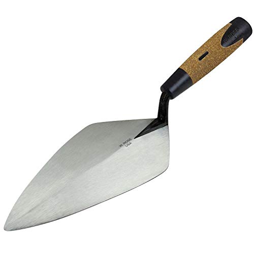 W Rose Brick Trowel 11" Wide London Pattern Cork Handle Limber Blade