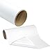 Angel Crafts White Heat Transfer Vinyl Roll: Weeds Easily White Htv Vinyl for Tshirts - Iron On Vinyl for Cricut, Silhouette Cameo, Oracal Heat Press Machine, 12 Inches by 10 Feet