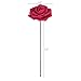 Febou Artificial Flowers, 50pcs Real Touch Artificial Roses Decoration DIY for Wedding Bridesmaid Bridal Bouquets Centerpieces, Party Decoration, Home Display, Office Decor (Standard Type, Deep Pink)