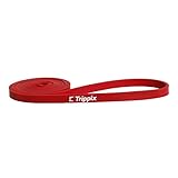 Trippix Loop Stretch Pull Up Assist Band Perfect for Crossfit Workout and Physical Training 41x0.5x0.18 Inch 15-35 lb Red for a Single Unit